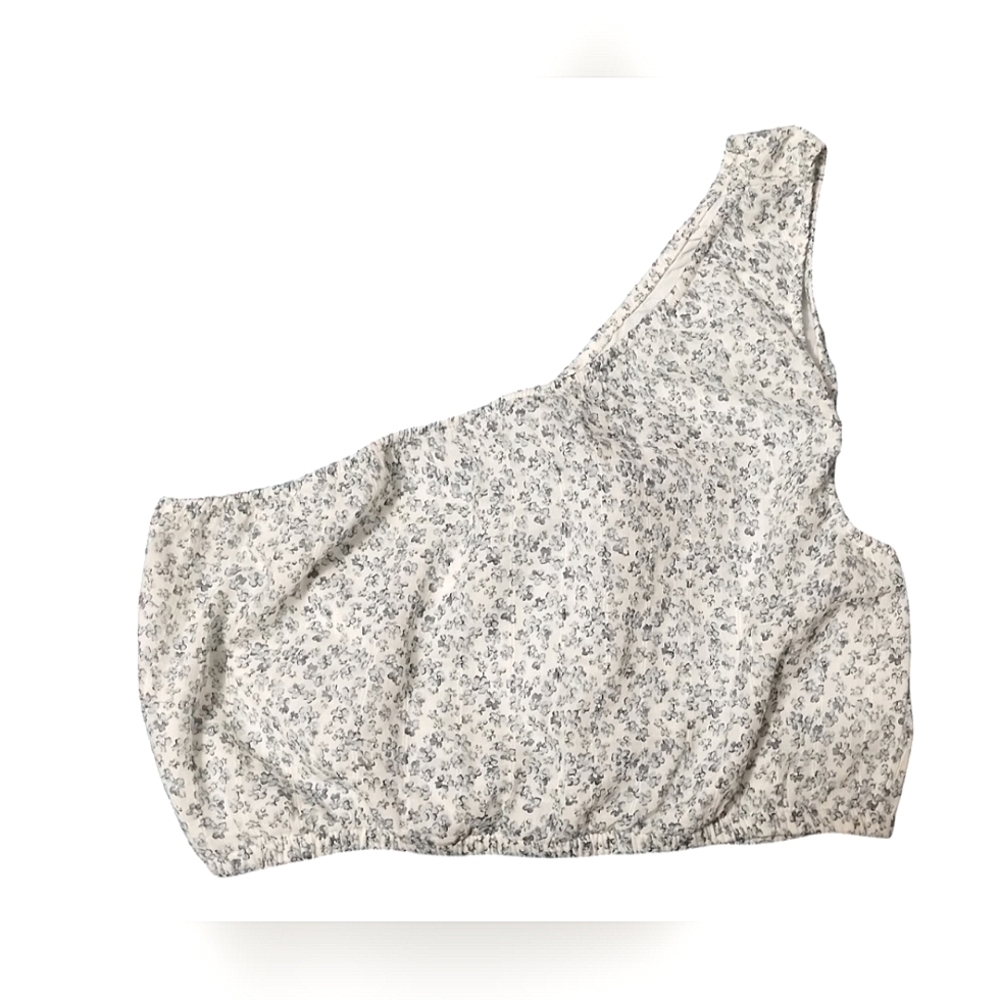 Floral One-Shoulder Crop Top